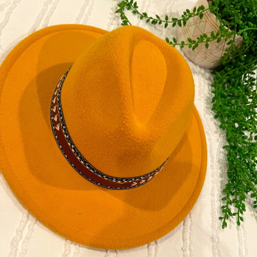 Mustard Color Fedora